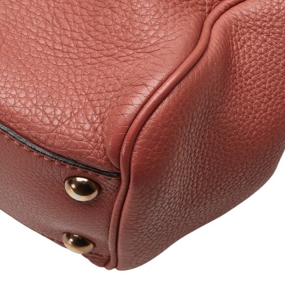 GUCCI Pink Leather Bamboo Shoulder Bag - Picture 6 of 16